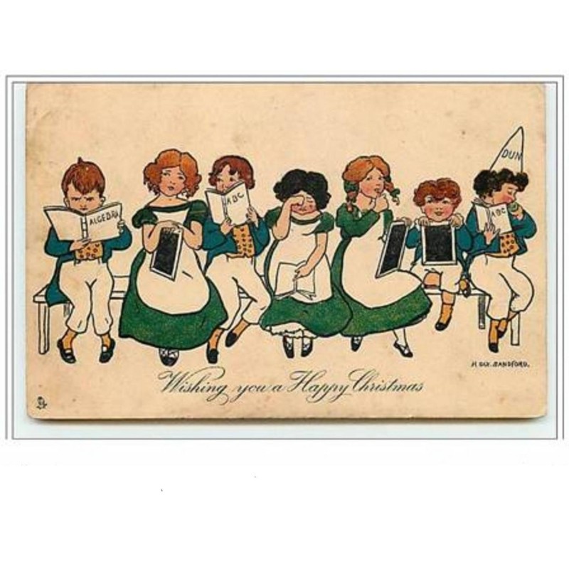 n°5994 - Wishing you a happy Christmas - Enfants - Raphael Tuck amp  Sons - Sandford
