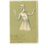 n°6068 - Carte Gaufrée - Heyer - Joueuse de tennis