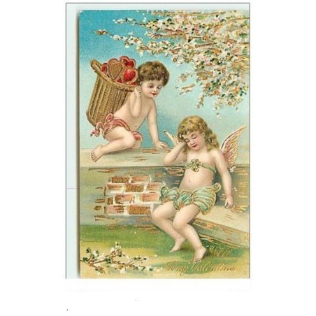 n°6075 - Carte Gaufrée - To my Valentine - Anges