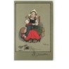 n°608 - Ethel Parkinson - Jeune Hollandaise racommodant avec un enfant sur ses genoux