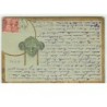 n°6117 - Carte Gaufrée - Portrait d'une femme - Entourage doré