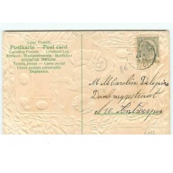 n°6126 - Carte Gaufrée - Joyeuses Pâques - Fillette et poussins