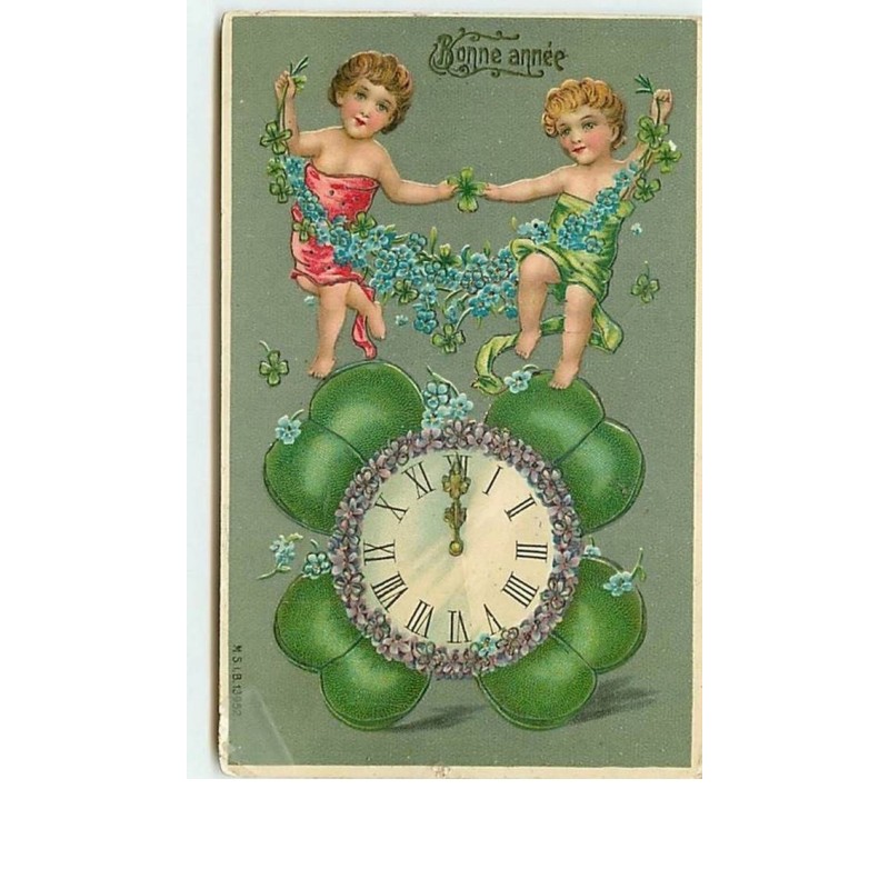 n°6133 - Bonne Année - Enfants sur une pendule