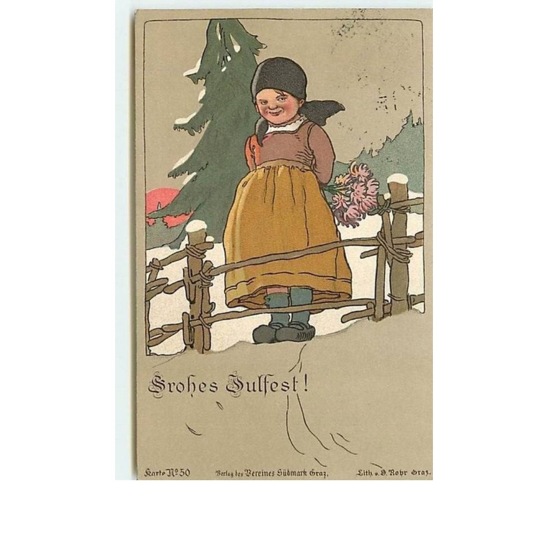 n°6140 - Frohes Julfest ! - Jeune Fille