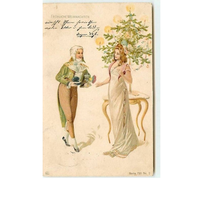 n°6176 - Fröhliche Weihnachten - Couple et sapin