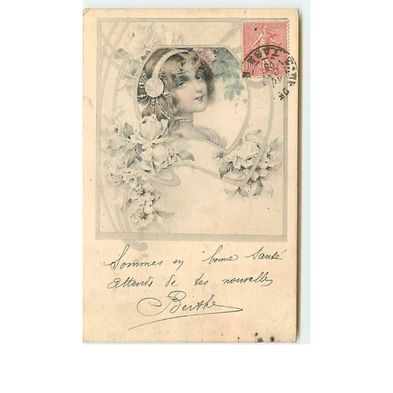 n°6216 - Art Nouveau - Femme - Série 107-2