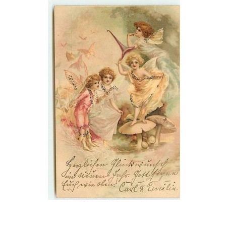 n°6248 - Ellen Clapsaddle - Angelots, elfes, champignons