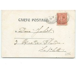 n°6296 - Colombine et Pierrot dans un trèfle