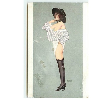 n°6314 - Art Nouveau - Raphaël Kirchner - Femme - La première voilette