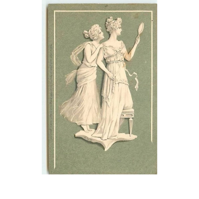 n°6317 - MSM - Couple de femmes dont une se regarde dans un miroir - Meissner & Buch