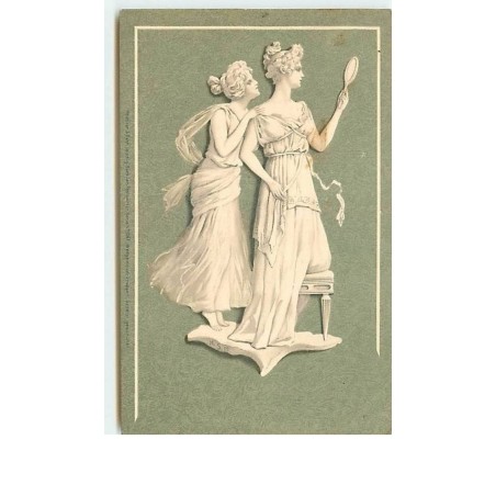 n°6317 - MSM - Couple de femmes dont une se regarde dans un miroir - Meissner & Buch