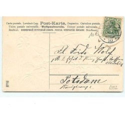 n°6332 - Carte Gaufrée - Die besten wünsche zum Neuen Jahre - Angelots et sac de pièces