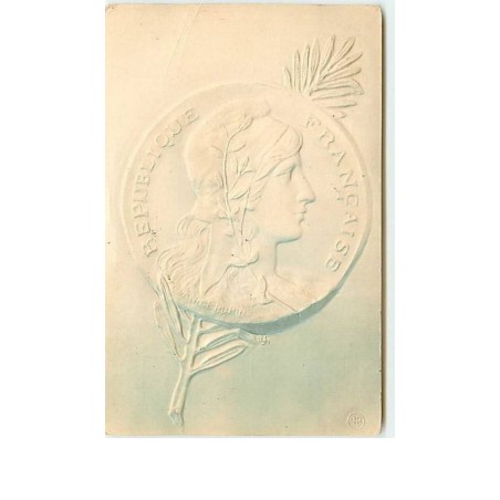 n°6368 - Carte Gaufrée - Pièce de Monnaie - Marianne