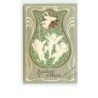n°6380 - Carte Gaufrée - Souvenir de Pâques - Angelots sonnant une cloche
