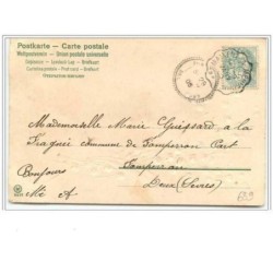 n°639 - Carte Gaufrée - Garçon avec du Muguet