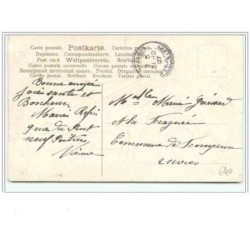 n°640 - Carte Gaufrée - Heureuse Année - Femme avec lampion