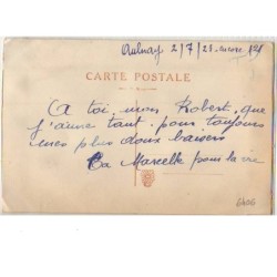 n°6406 - Carte Brodée avec rabat - Fleurs roses