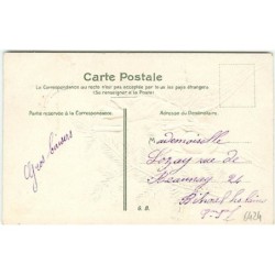 n°6424 - Carte Gaufrée - Joyeux Noël - Ange et branche de sapin avec une bougie