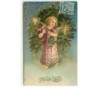 n°6426 - Carte Gaufrée - Joyeux Noël - Ange avec ses poupées