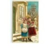 n°6432 - Glückliches Neujahr - Fillettes devant une maison