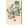 n°6446 - Souvenir de Pâques - Enfants mangeant des oeufs