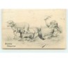 n°6482 - Herzliche Ostergrusse - Fillette - Teckel - Mouton - VK Vienne 4042