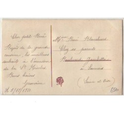 n°6510 - Carte Brodée - St Nicolas - Roses