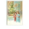 n°6519 - Fröhliche Weihnachten - Fillettes devant leur sapin