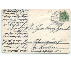 n°6529 - Carte Gaufrée - Prosit Neujahr - Enfant, billet et pièces d'or