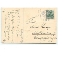 n°6533 - Carte Gaufrée - Viel Glück im neuen Jahre - Fillette dans un paysage hivernal