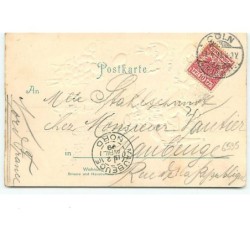 n°6535 - Carte Gaufrée - Fröhliche Ostern - nains , lutins