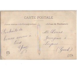 n°6554 - Carte Brodée - Bonne Année - Art Nouveau - Fleur