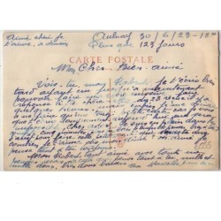 n°6555 - Carte Brodée avec rabat - Pensée