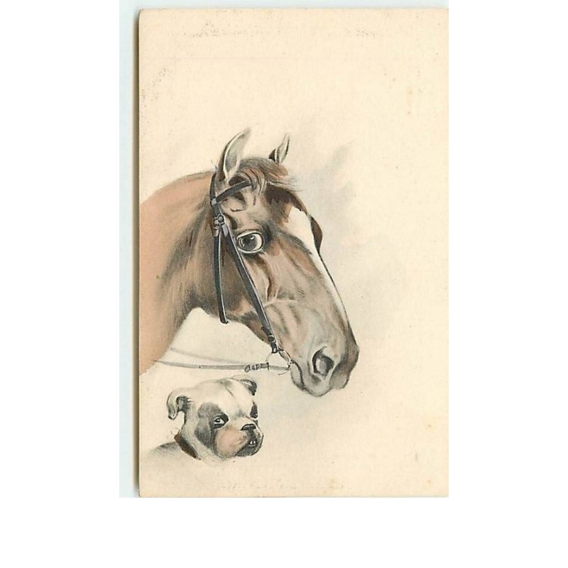 n°6566 - Cheval et Bouledogue