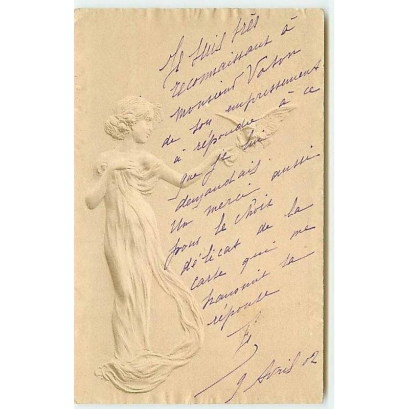 n°12317 - MM Vienne - Silhouette d'une jeune femme - Style Kirchner