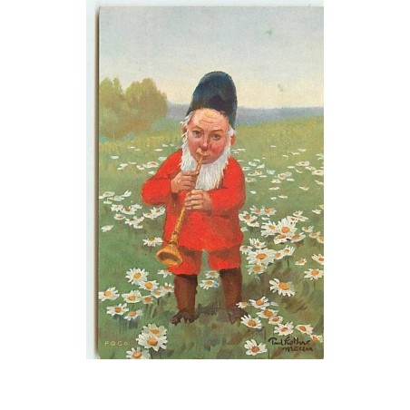 n°6620 - Paul Lothar Muller - n°342 - Ein Stanschen - Nain, lutin jouant de la flûte