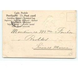 n°6638 - Carte  Gaufrée - Bonne Année - Anges et roses