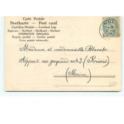 n°6641 - Carte  Gaufrée - Bonne Année - Ange Gardien et Couple