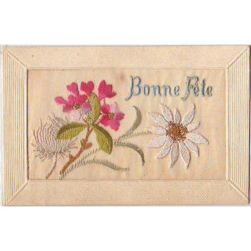 n°6658 - Carte Brodée - Bonne Fête - Edelweiss