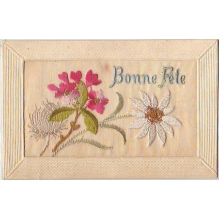 n°6658 - Carte Brodée - Bonne Fête - Edelweiss