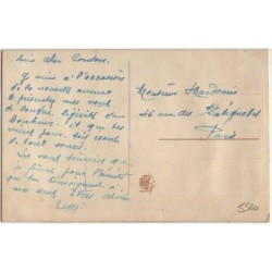 n°6660 - Carte Brodée - Mes Meilleurs Voeux - Fleurs rouges