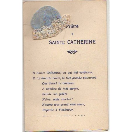 n°6663 - Prière de  Sainte Catherine - Bonnet Bleu