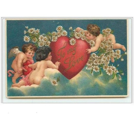 n°669 - Carte Gaufrée - To my love - Angelot