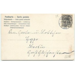 n°6698 - Fröhliche Pfingsten - Angelots avec une couronne de fleurs