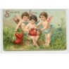 n°670 - Carte Gaufrée - Sincere Love  - Angelots