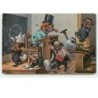 n°6713 - Arthur Thiele - Chiens habillés à l'école - Teckel - Bouledogue