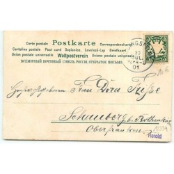 n°12334 - Postkarte mit Veilchenduft - Fillette et fleurs