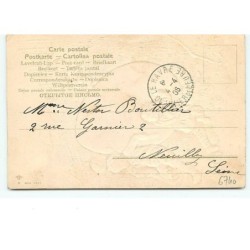 n°6740 - Carte Gaufrée - Joyeuses Pâques - Enfants retenant un oeuf
