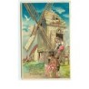 n°6746 - Enfants au pied d'un moulin à vent