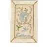 n°6754 - Carte Brodée - Bonnet Sainte-Catherine et petites fleurs